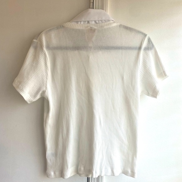 NEW TWP boy tee with collar in ivory XL removable collar - Picture 6 of 10